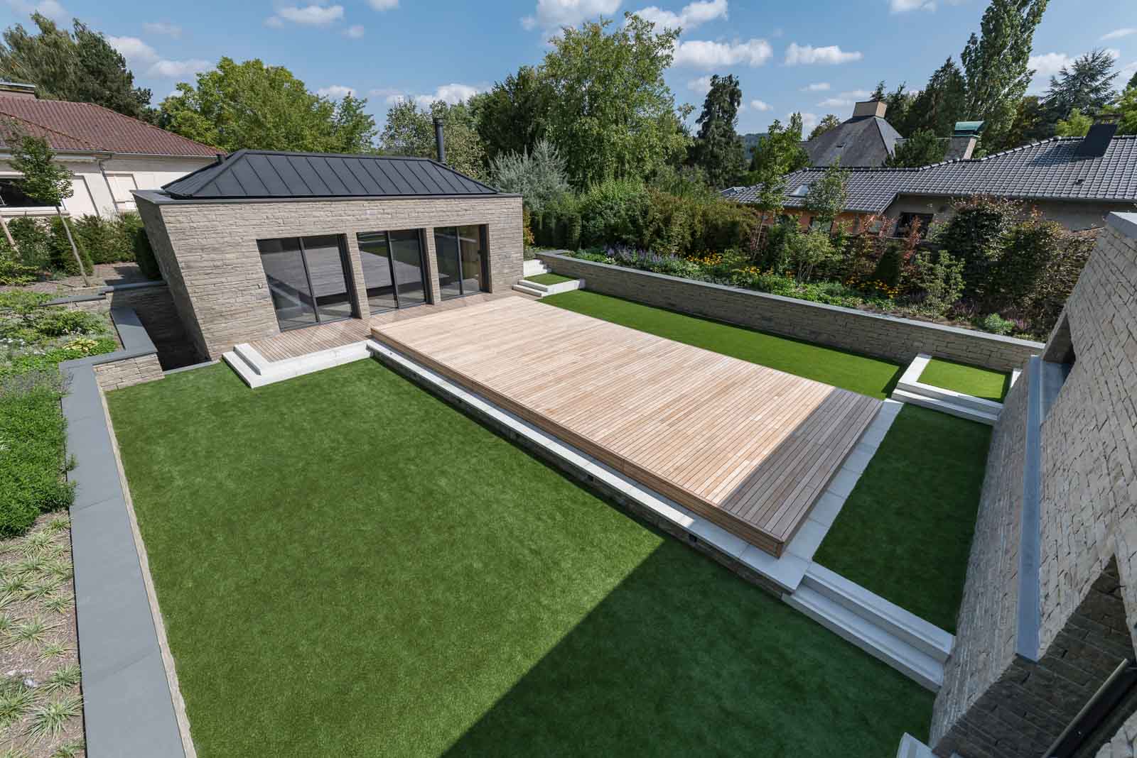 Pools, Abdeckungen, Pooldeck Abgedeckt, Geschlossen, Pool, Pooldeck