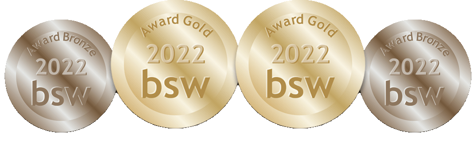 4x bsw-award-2022 - Gold und Bronze